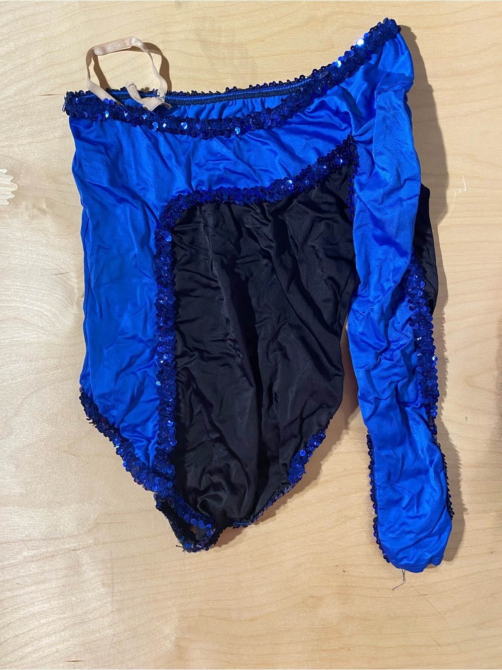 Fording & Co Blue & Black Sequin-Trim Dance Leotard LA (RX)